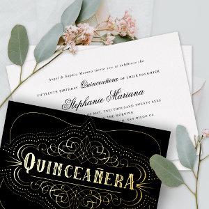 Custom Color Quinceañera South West Gold Foil