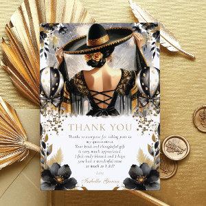 Custom Luxury Black Gold Quinceañera