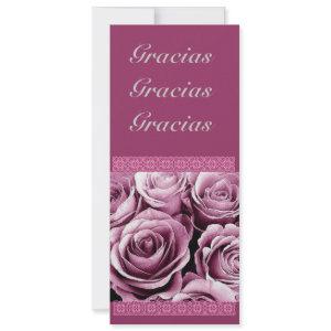 CUSTOM Quinceanera Thank You with Pink Roses