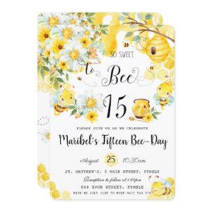 Cute Bees So Sweet to Bee 15 Birthday Quinceanera