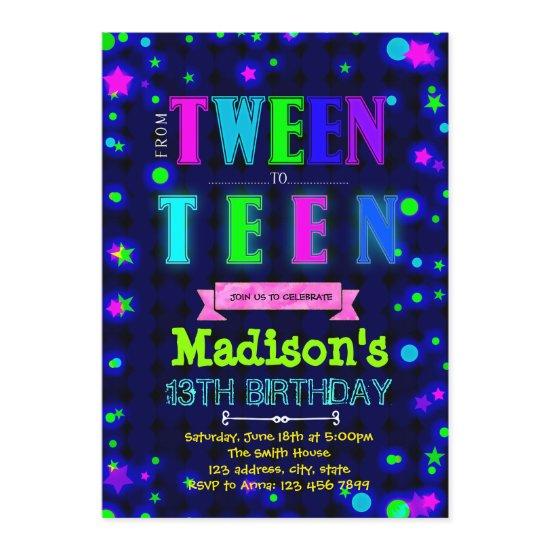 Cute glow tween party birthday