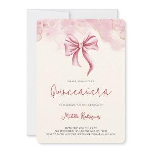 Cute Pink Bow Coquette Quinceanera Birthday
