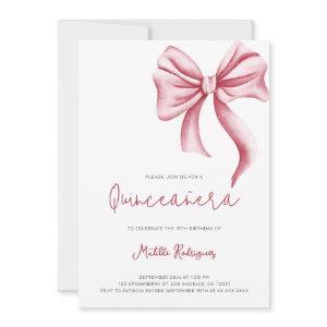 Cute Pink Bow Girly Quinceanera Birthday