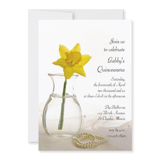 Daffodil and Pearls Quinceanera Party