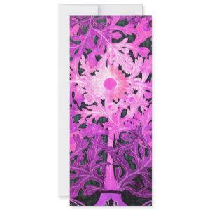 DAISY, pink black white Floral Party Programme Announcement