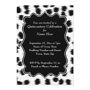 Dalmatian Spots Pattern Print Quinceanera
