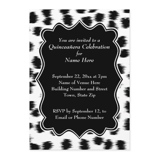 Dalmatian Spots Pattern Print Quinceanera