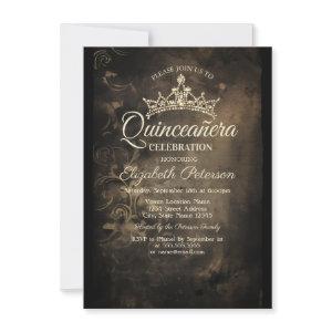 Damask Dark Gothic Quinceañera