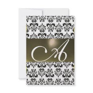 DAMASK GEM MONOGRAM grey  rsvp ice