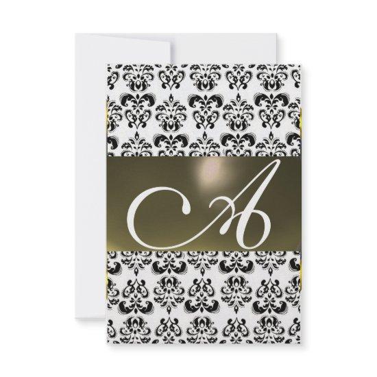 DAMASK GEM MONOGRAM grey  rsvp ice