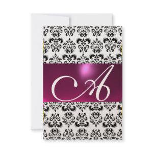 DAMASK GEM MONOGRAM pink rsvp gold