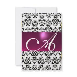 DAMASK GEM MONOGRAM pink rsvp ice