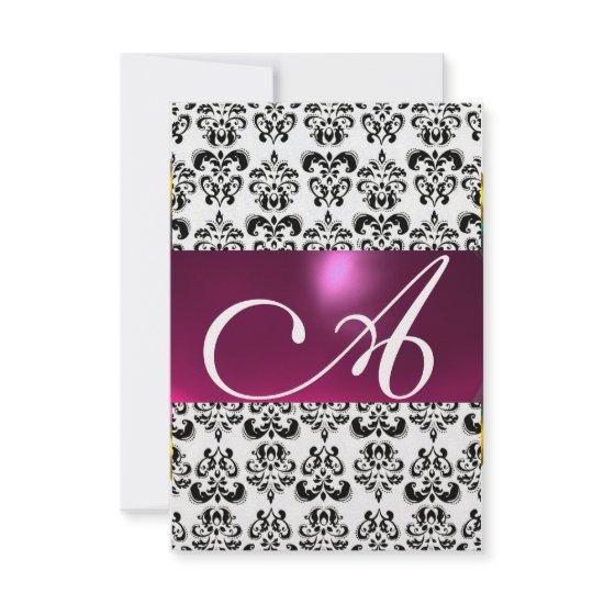 DAMASK GEM MONOGRAM pink rsvp ice