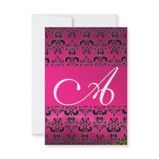 DAMASK GEM MONOGRAM pink rsvp