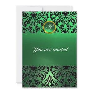 DAMASK GEM STONE MONOGRAM green jade