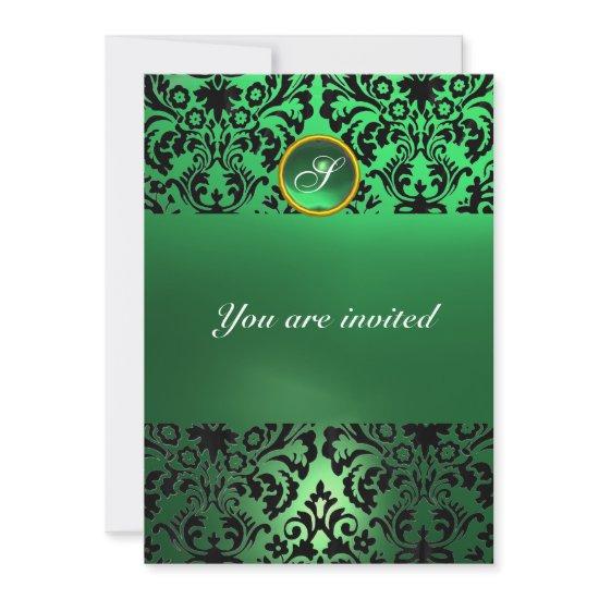 DAMASK GEM STONE MONOGRAM green jade