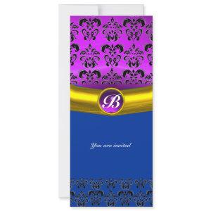 DAMASK GEM STONE MONOGRAM purple violet