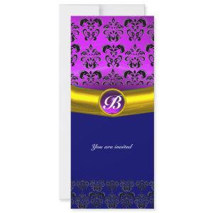 DAMASK GEM STONE MONOGRAM purple violet