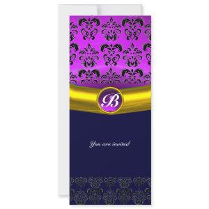 DAMASK GEM STONE MONOGRAM purple violet