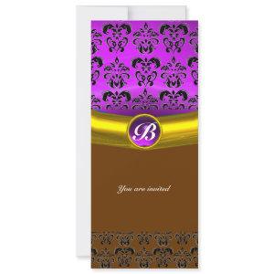 DAMASK GEM STONE MONOGRAM purple violet