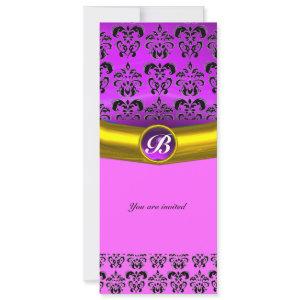DAMASK GEM STONE MONOGRAM purple violet