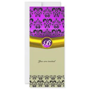 DAMASK GEM STONE MONOGRAM purple violet