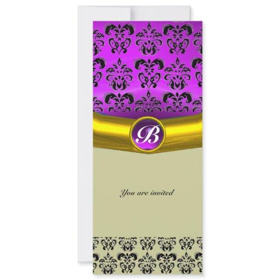 DAMASK GEM STONE MONOGRAM purple violet