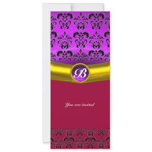 DAMASK GEM STONE MONOGRAM purple violet
