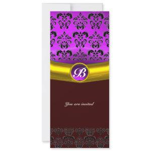 DAMASK GEM STONE MONOGRAM purple violet