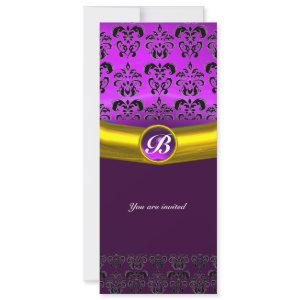 DAMASK GEM STONE MONOGRAM purple violet