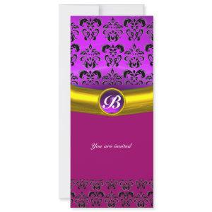 DAMASK GEM STONE MONOGRAM purple violet