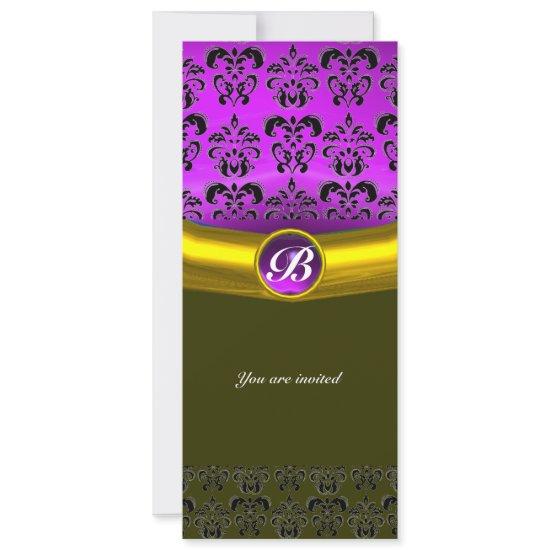 DAMASK GEM STONE MONOGRAM purple violet
