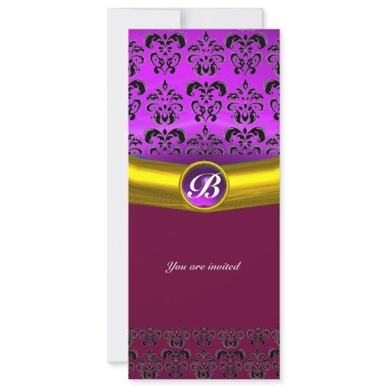 DAMASK GEM STONE MONOGRAM purple violet