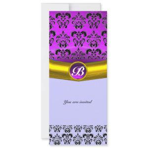 DAMASK GEM STONE MONOGRAM purple violet