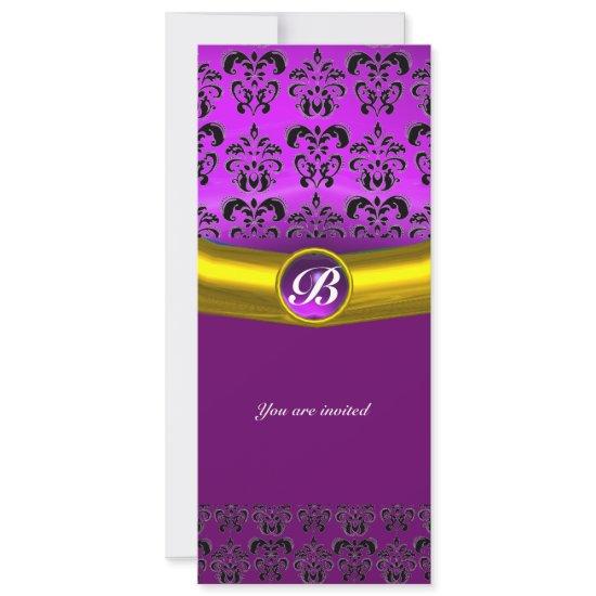 DAMASK GEM STONE MONOGRAM purple violet