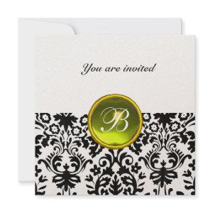 DAMASK GEM STONE MONOGRAM topaz yellow gold