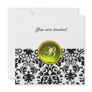 DAMASK GEM STONE MONOGRAM topaz yellow ice