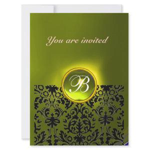 DAMASK GEM STONE MONOGRAM topaz yellow