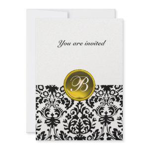 DAMASK GEM STONE MONOGRAM topaz yellowdark ice