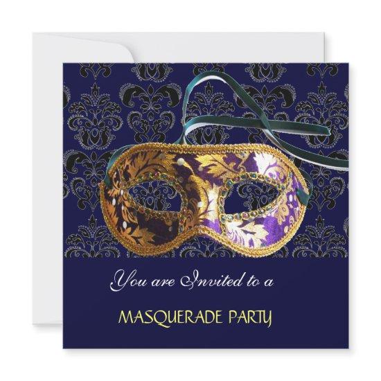 DAMASK MASQUERADE PARTY  blue