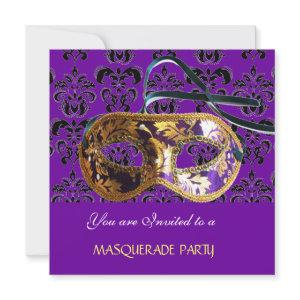 DAMASK MASQUERADE PARTY purple blue