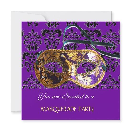 DAMASK MASQUERADE PARTY purple blue