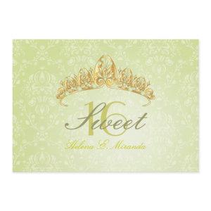 Damask Sweet 16/ tiara/green peridot