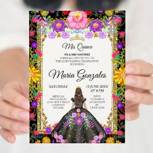 Dark Background Mexican Girl Quinceanera 2