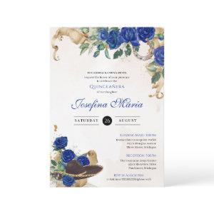 Dark Blue Royal Rose Mexicana Mariachi Quinceanera