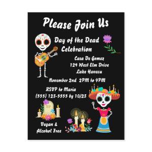 Day of The Dead Sugar Skull Skeletons  Postcard