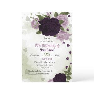 deep and light purple flowers greenery