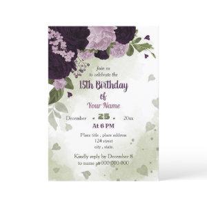 deep light purple flowers greenery