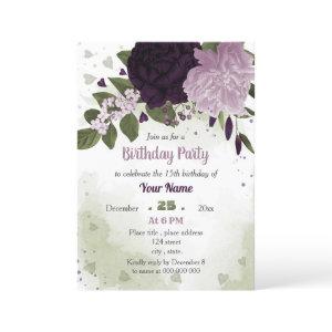 deep light purple flowers greenery
