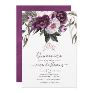 Deep Velvet Floral Quinceañera